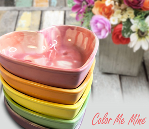 Edgewater Miami Color Me Mine Candy Heart Bowls