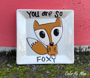 Edgewater Miami Color Me Mine Fox Plate