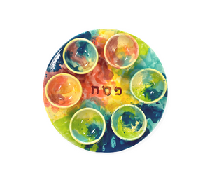 Edgewater Miami Color Me Mine Watercolor Seder Plate