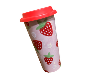 Edgewater Miami Color Me Mine Strawberry Travel Mug
