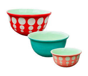 Edgewater Miami Color Me Mine Retro Mixing Bowls