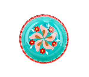 Edgewater Miami Color Me Mine Retro Pie Plate