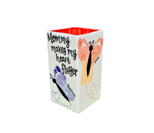 Edgewater Miami Color Me Mine Butterfly Vase