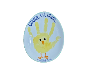 Edgewater Miami Color Me Mine Little Chick Egg Plate