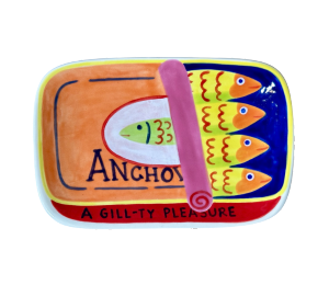 Edgewater Miami Color Me Mine Anchovies App Plate